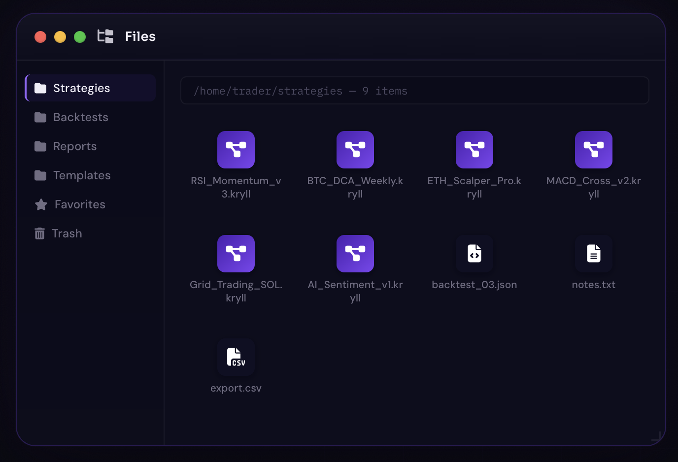 Filesystem screenshot