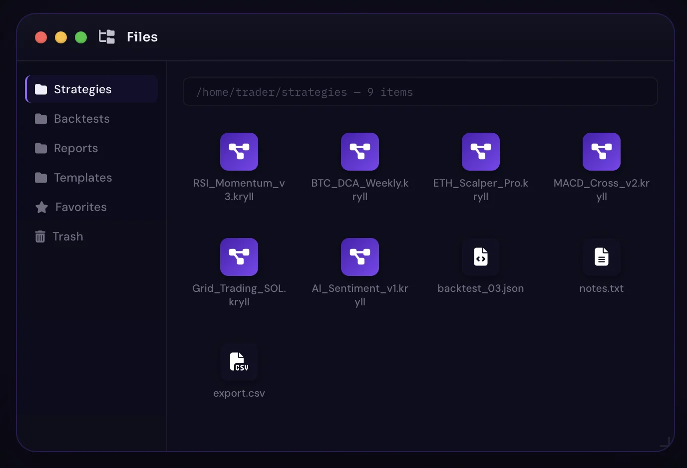 Filesystem screenshot